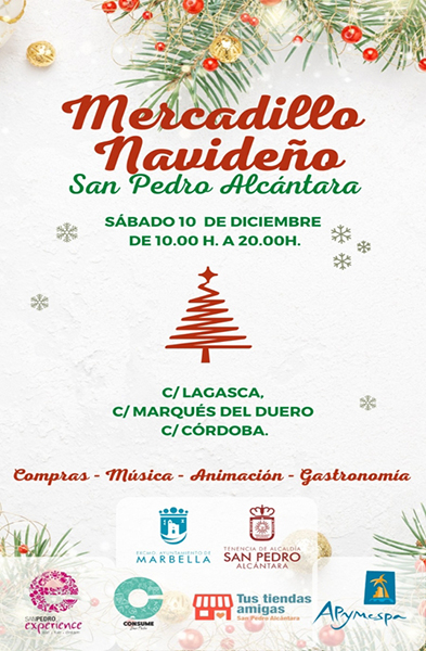 El próximo sábado se celebra un nuevo Mercadillo Navideño en el centro de San Pedro Alcántara