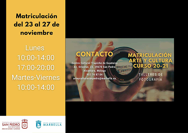 Curso de fotografía digital en San Pedro Alcántara