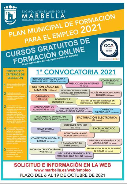 Primera convocatoria del Plan de Formación Online 2021