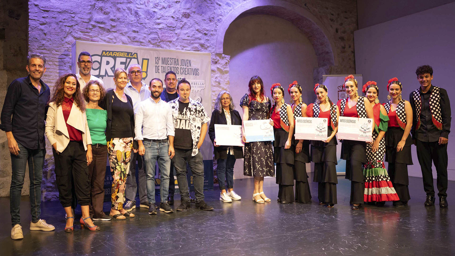 Entrega de premios a los ganadores de la Muestras de Artes Escénicas e Intérpretes Músicales del Marbella Crea 2022